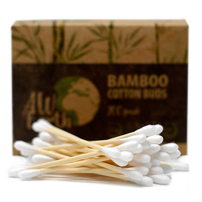 Cotons-tiges en bambou - Boite de 200 pièces - 4 Couleurs disponibles
