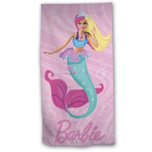 Serviette de bain et de plage Barbie Sirène personnalisable vendu par rêves de fil.