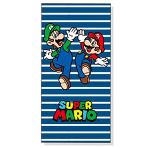 Serviette de bain ou de plage Mario et Luigi personnalisable vendu par rêves de fil.