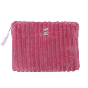 Pochette zippée PC/tablette Minky matelassé pastèque - Taille M. Vendu par Bubulle et savon