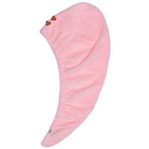 Serviette turban cheveux en éponge bambou - Dragée. Vendu par Rêves de Fil