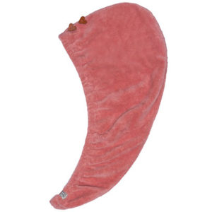 Serviette turban cheveux en éponge bambou - Terracotta. Vendu par Rêves de Fil