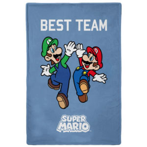 Plaid, couverture à personnaliser Mario et Luigi, vendu par Bubulle et savon.