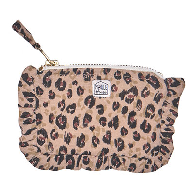 Mini pochette froufrou Baby Lola - leopard