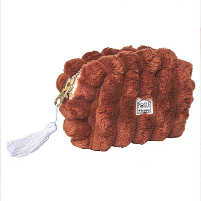 Baby Louise : Mini trousse minky matelassé - toffee