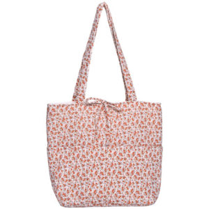 Grand sac fourre-tout motif liberty orange