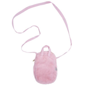 Mini sac à bandoulière pour téléphone portable - fourrure rose
