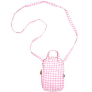 Mini sac à bandoulière pour téléphone portable - vichy rose