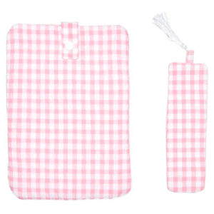 Pochette à livre de poche + marque-page - vichy rose