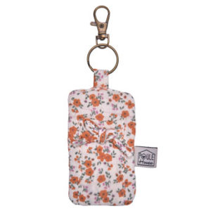 Porte-clés 2 en 1 pour baume à lèvres -imprimé liberty orange