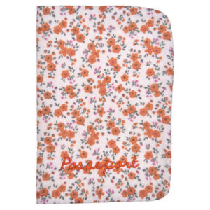 Protège-passeport - motif liberty orange