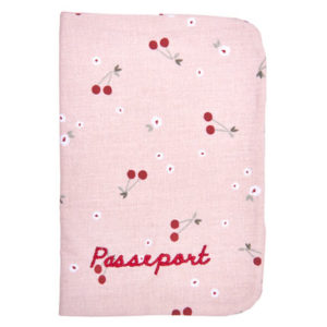 Protège-passeport - motif cerises