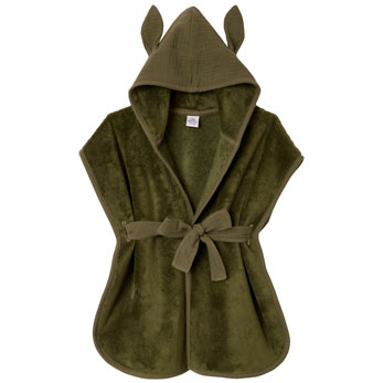 peignoir de bain ou pour sortir de la piscine pour enfant en bambou tout doux vert fougère