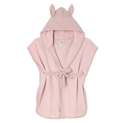 peignoir de bain ou pour sortir de la piscine pour enfant en bambou tout doux rose